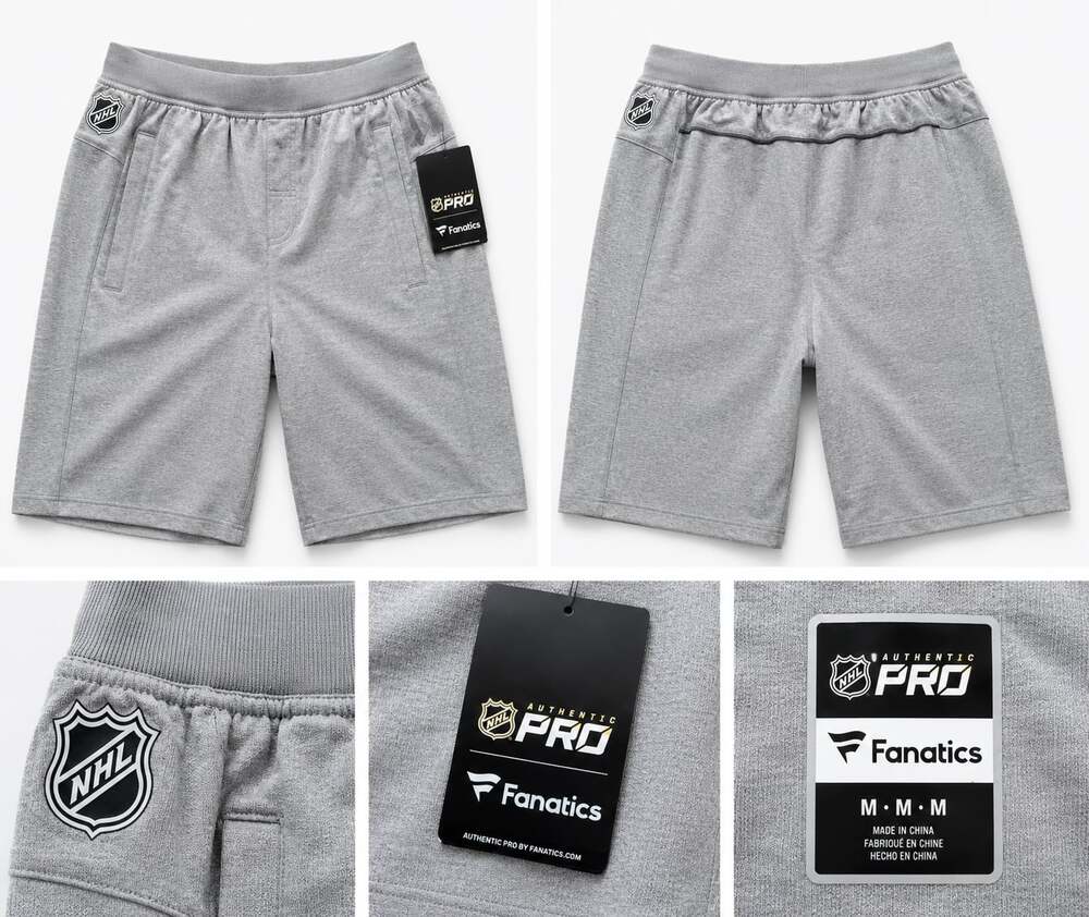 Fanatics NHL Authentic Pro Men's Gray Athletic Performance Shorts